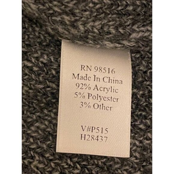 Coldwater Creek Women's 1X Gray Knit Dolman sleeve Cardigan Sweater, Button Clos - Picture 6 of 15